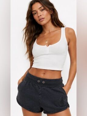 FP Movement Free People Charcoal Lounge Shorts | Boho Athleisure | M